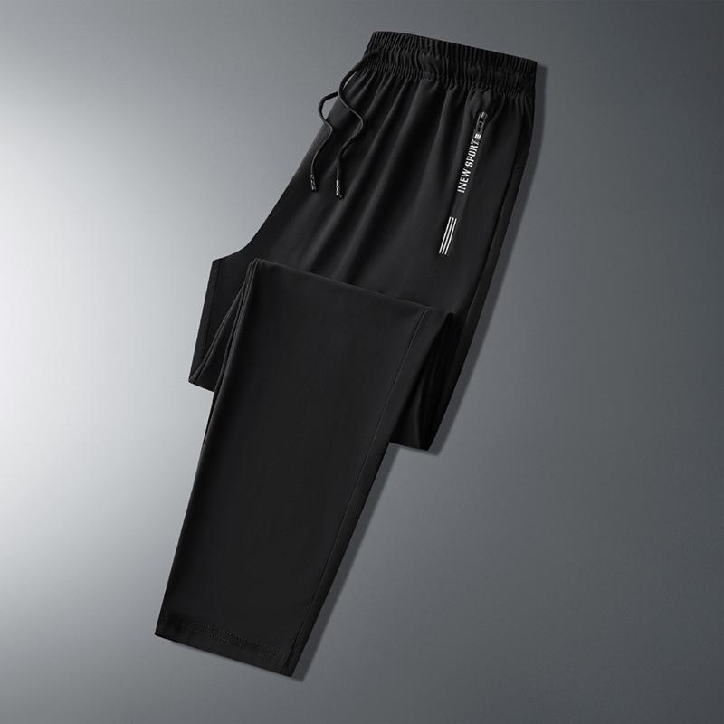 Men s Summer Quick-Dry Ice Silk Sports Pants XXXL