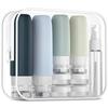 Silicone Travel Bottle Set Portable Refillable Toiletry Container Shampoo Body Wash Cosmetic Storage Kit Outdoor Travel