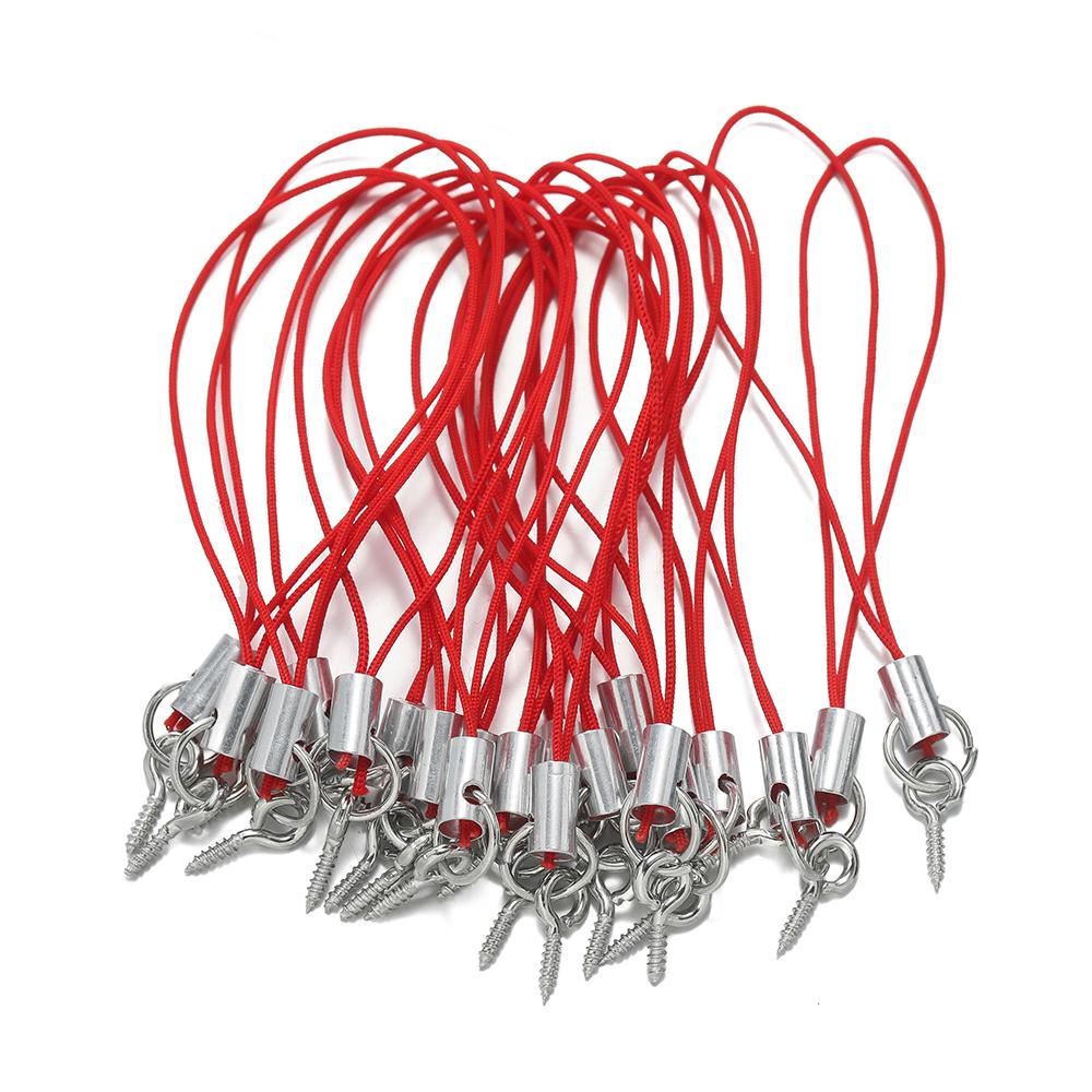 20/50pcs Lanyard Lariat Strap Cord With Eye Pins Screw Colour Strap Charm Cord Rope Keychains Hooks Mobile Phone DIY Accessories