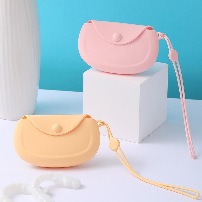 1 buc. Carcasă din silicon pentru proteză dentară Cutie de depozitare pentru retainer Container pentru proteză bucală Carcasă pentru proteză dentară