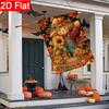 2D Flat - 2D Flat Autumn Thanksgiving Pumpkin Scarecrow Welcome Garden Flag 4 (2) Outdoor Garden Flag Double-Sided Home Decoration Courtyard Decorati