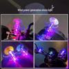 Wind-Powered LED Color Light Airplane Ornament for Cars and Motorcycles