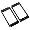 2 Pcs Electric Guitar Pickup Frame Guitar Replacement Metal Humbucker Pickup Mounting Ring for Decoration Black