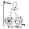 6pcs Silver Color Plant Tree Leaf Flower Charms For Jewelry Making Earring Necklace Connector Stainless Steel Charm Pendant Bulk