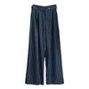 Autumn new retro striped wide-leg pants lazy style narrow version loose and thin vertical straight casual pants women