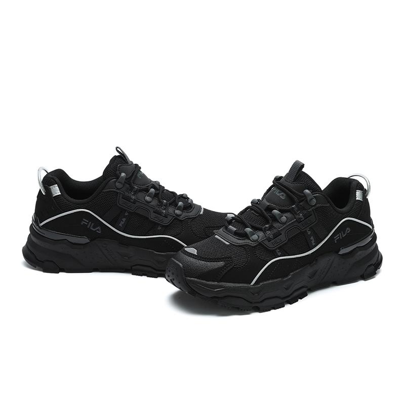 New FILA TREK Abrasion Resistant Coverage Low Top Casual Shoes Women's Black F12W422115FBK