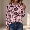 Women's Long Sleeve Knot Neckline Blouse, Color Casual Top for Everyday Wear