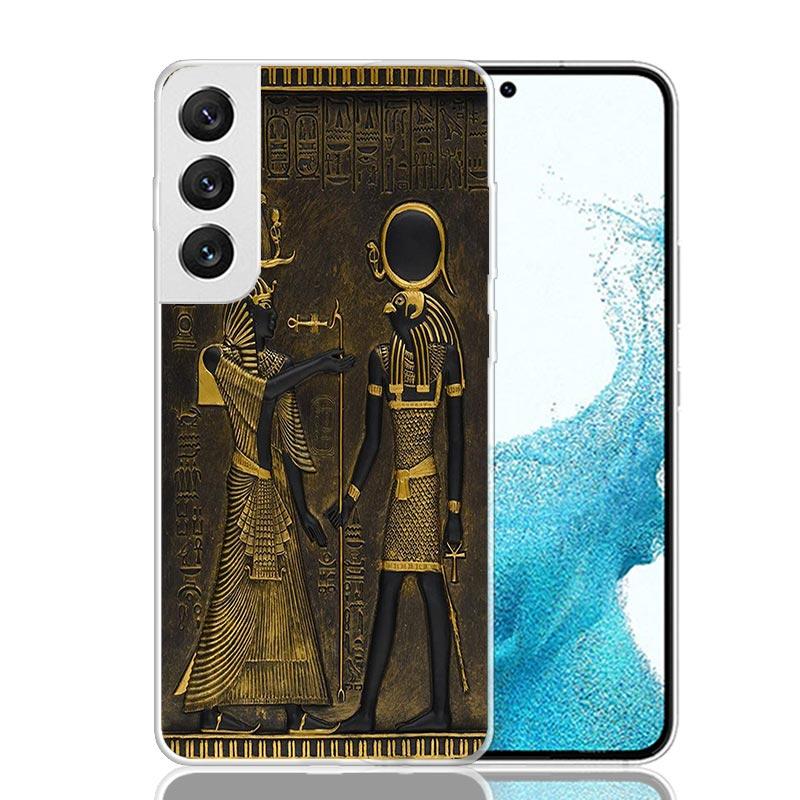 Egypt Nefertiti Anubis Ankh Pharaoh Phone Case For Samsung Galaxy S26 S25 Edge S24 S23 FE S22 Ultra S21 Plus S20 + Fundas Cover