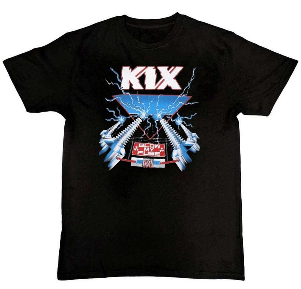 Kix Blow My Fuse 1989 World Tour Graphic Mens T-Shirt