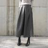 Herbst Winter Wollrock Hose Lockere Hose mit weitem Bein Damen Beschnittene Hose Wollhose mit elastischer Taille und weitem Bein