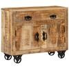 VidaXL Buffet 80x30x65 Cm Solid Raw Mango Wood, Cabinet, Cupboard, Highboard, Sideboard, 351689