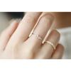 Elegant 18k Gold Plated Diamond Ring For Women With Floral Design And Adjustable Sizes