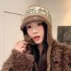 Women's Knitted Wool Lei Feng Hat with Large Brim and Ear Protection for Winter Warmth