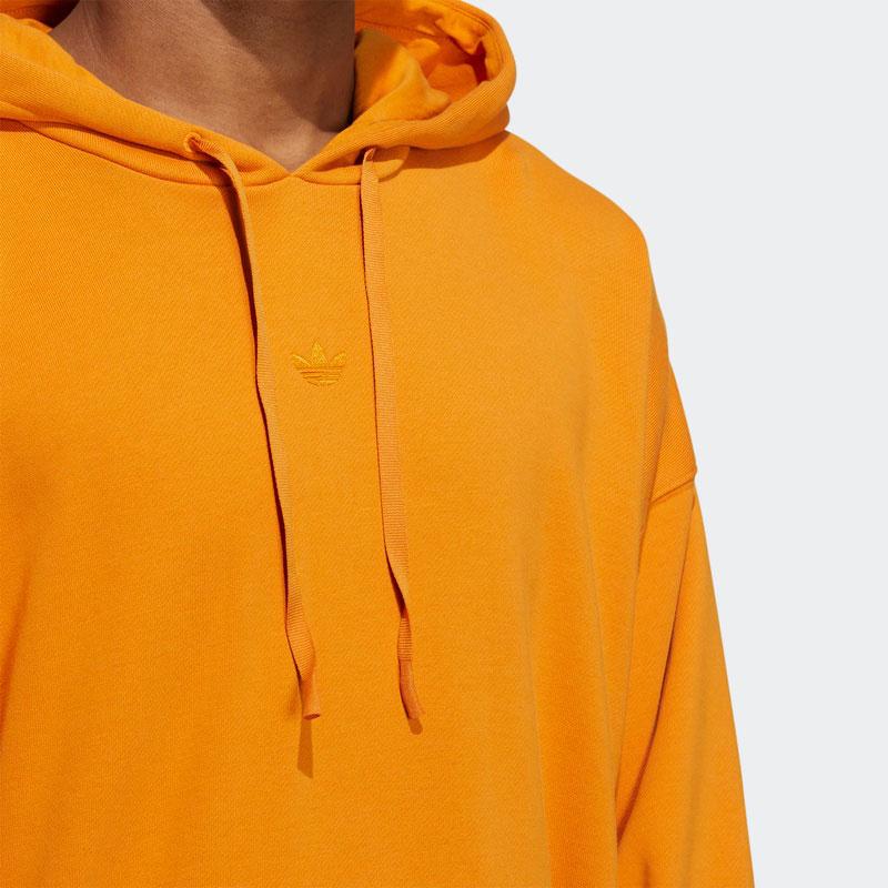 Adidas Originals Trefoil Logo Animal Print Hoodie Men Tops Orange HJ7823