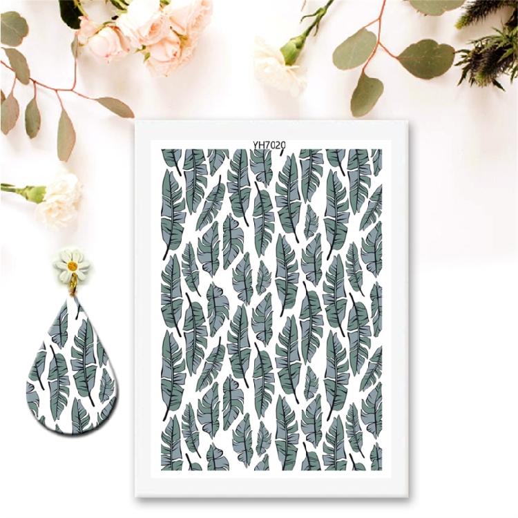 Clay Transfer Paper Water Soluble Clay Transfer Paper, Flower Leaf Butterfly Clay Transfer Sheets for Jewelry Making