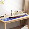 MOC Titanic Giant Ocean Iceberg Adventure Navigation Boat Small Particle Building Blocks Kid Micro Bricks Toy for Adult