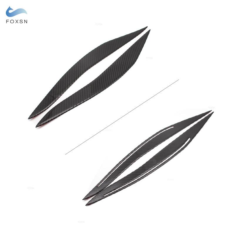 For BMW 5 Series F10 2010 2011 2012 2013 2014 2015 2016 Carbon Fiber Car Front Headlights Eyebrows Eyelids Headlamp