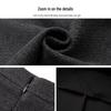 Luxury Gray Wool A-Line Midi Skirt for Women - Elegant Autumn/Winter 2024 Hip Wrap with Slit