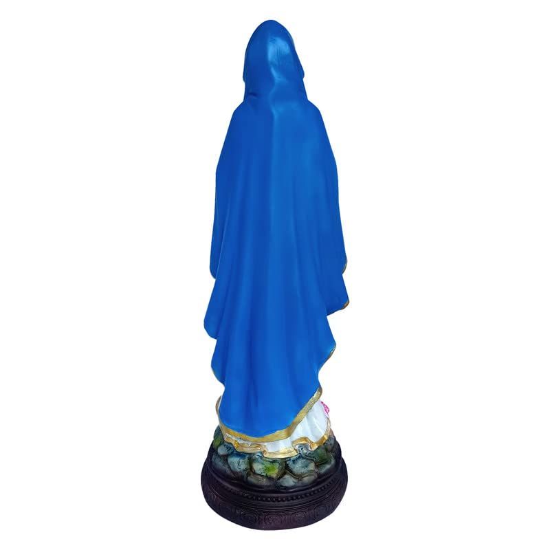 PolyMarble 1 Feet Lourdh Mary paráda Idol Katolická zeď Dekorativní křesťanské sochy Figurka Home Decor Řemeslo Oteplování domu pro obývací pokoj