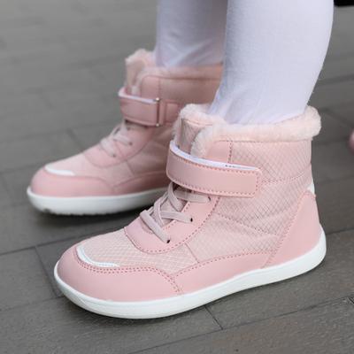 New 2024 Winter Children's High-top Velvet Thickened Wide-headed Cotton Shoes Outdoor Warm Snow Boots