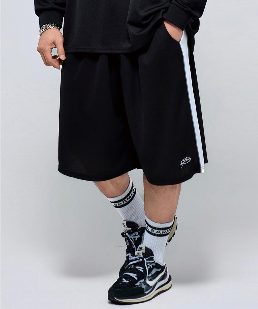 Pijikeolgameoncheu P2611 Cool Mesh Piping Bermuda Shorts [Black]