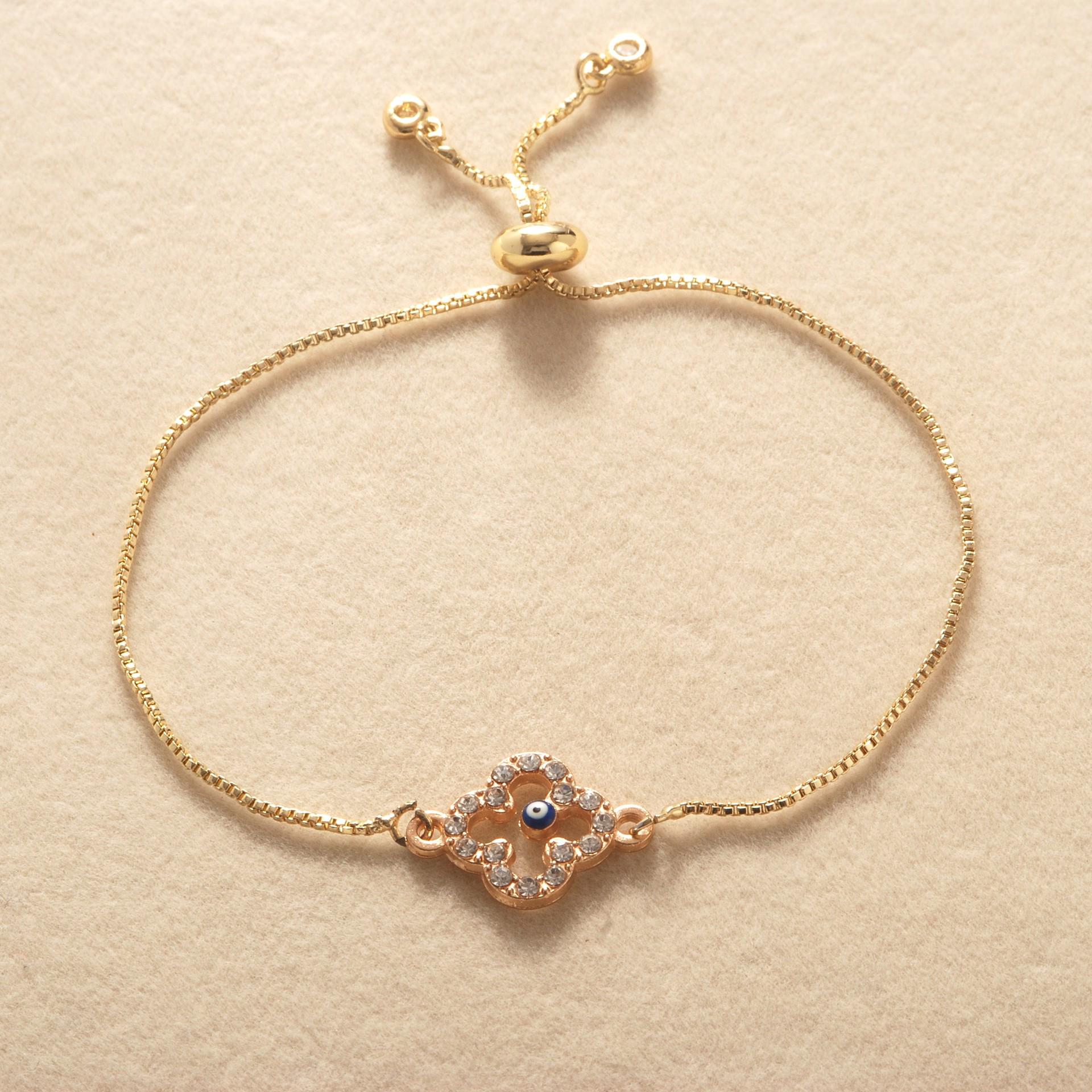 Регулируемый браслет «Глаз Демона и Четырехлистник» - Женский модный аксессуар