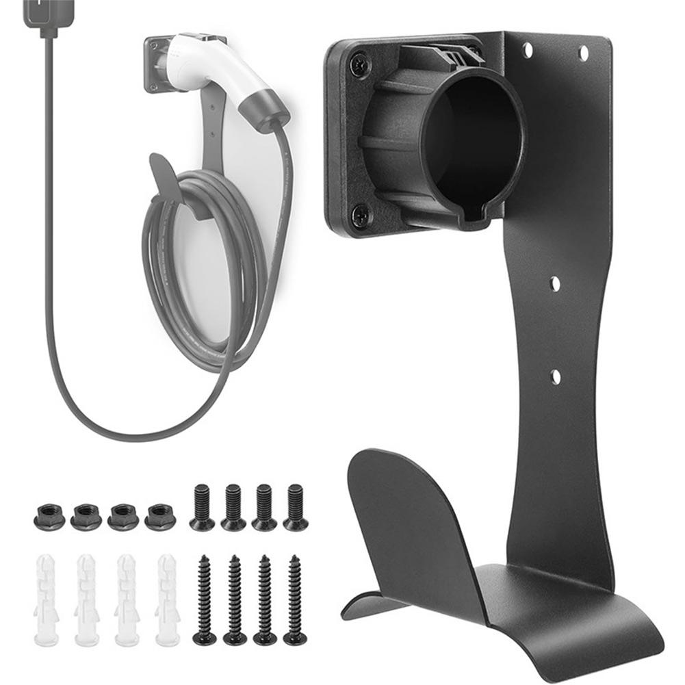 1 Pack EV Charger Cable Holder For J1772 Stainless Steel With Wall Mount Organizer Electric Vehicle Holder With Secure Fit