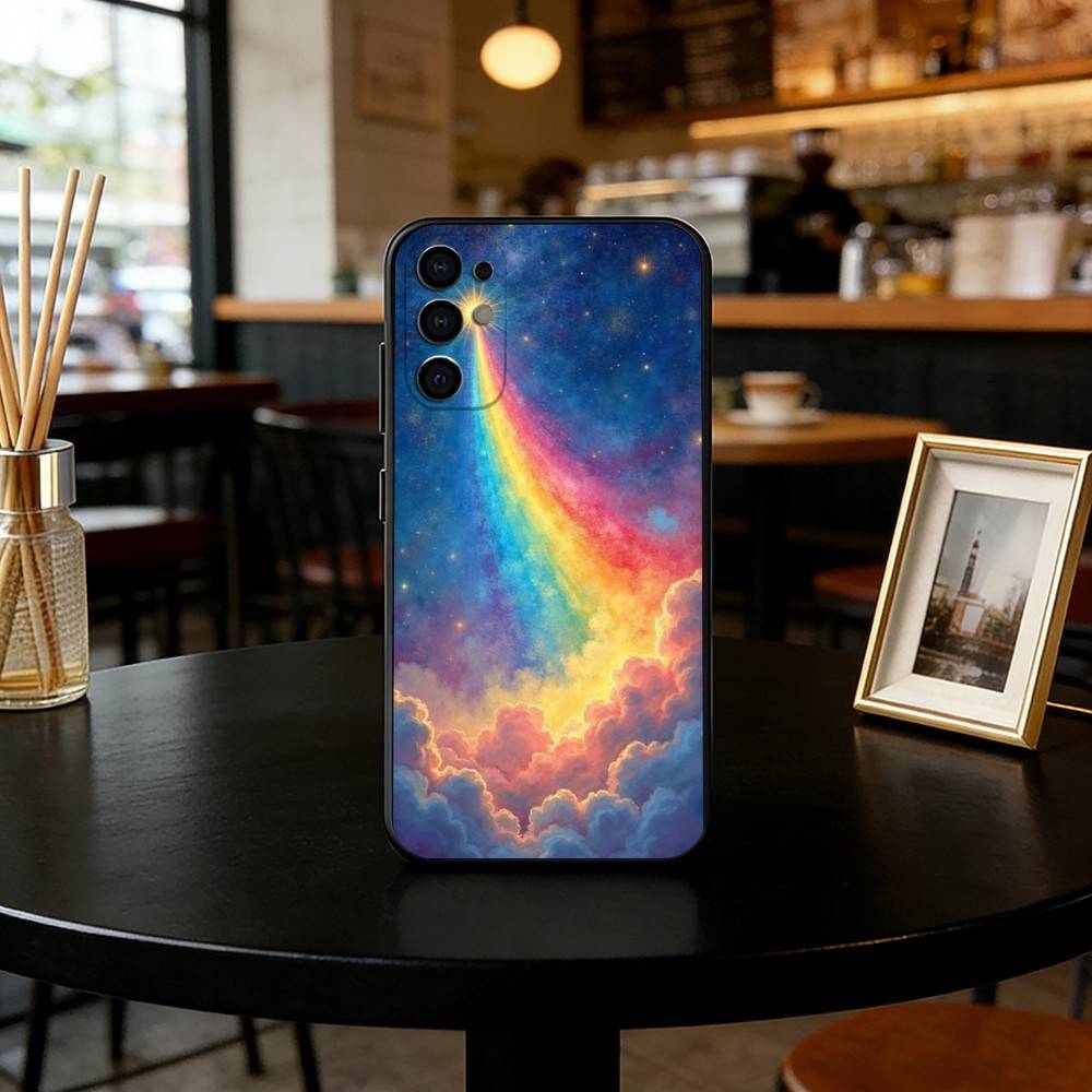 Colorful Phone Case For Samsung S25,S24,S21,S22,S23,S30,Ultra,S20,Plus,Fe,Lite,Note,10,Black Cover