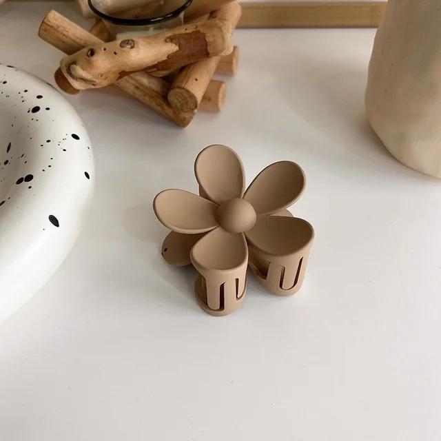 Fashion Frosted Brown Hair Clip  Ladies Temperamen Hairpin Large  Back of Head Shark Clip Korean Style  Hair Accessories