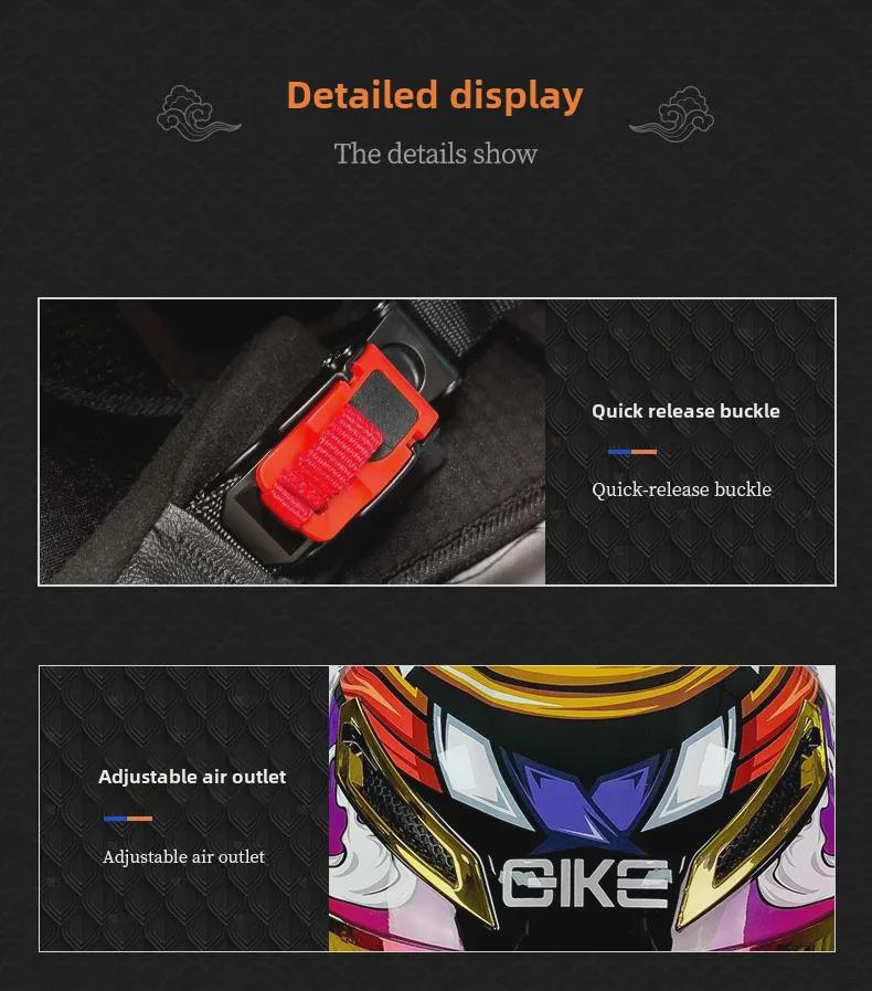 Qike Men's Universal Flip-up Motorcycle Helmet with Bluetooth and Dual Lens