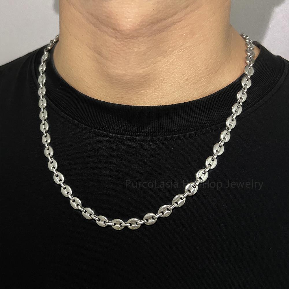 Хип-хоп Отличная цепочка из нержавеющей стали для мужчин женщин Водонепроницаемое золотое ожерелье Классическое повседневное 55cm 21.65inch серебряный