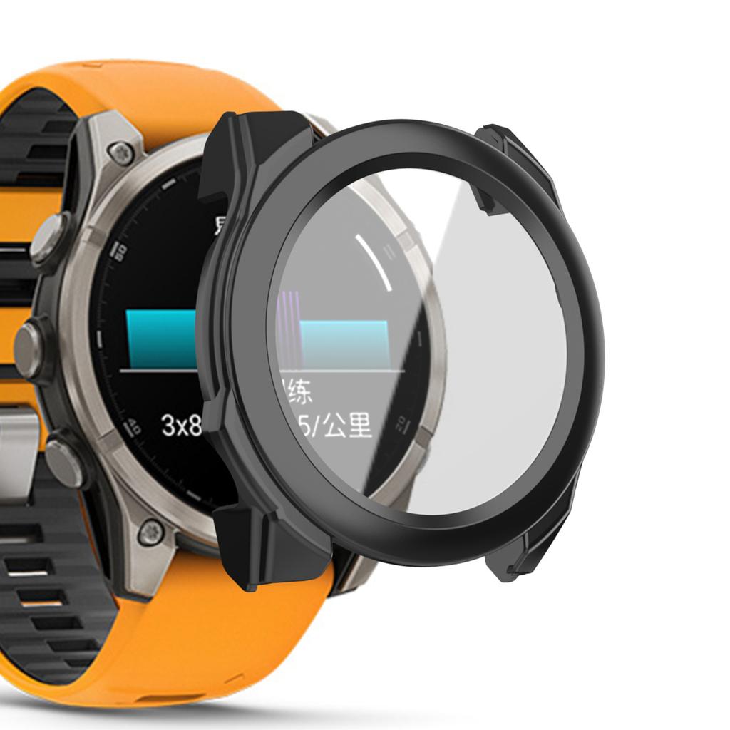 Glass+PC Case for Garmin Fenix 8 51mm 47mm 43mm Screen Protector Tempered Bumper Cover for Garmin Fenix 8 Smartwatch Accessories