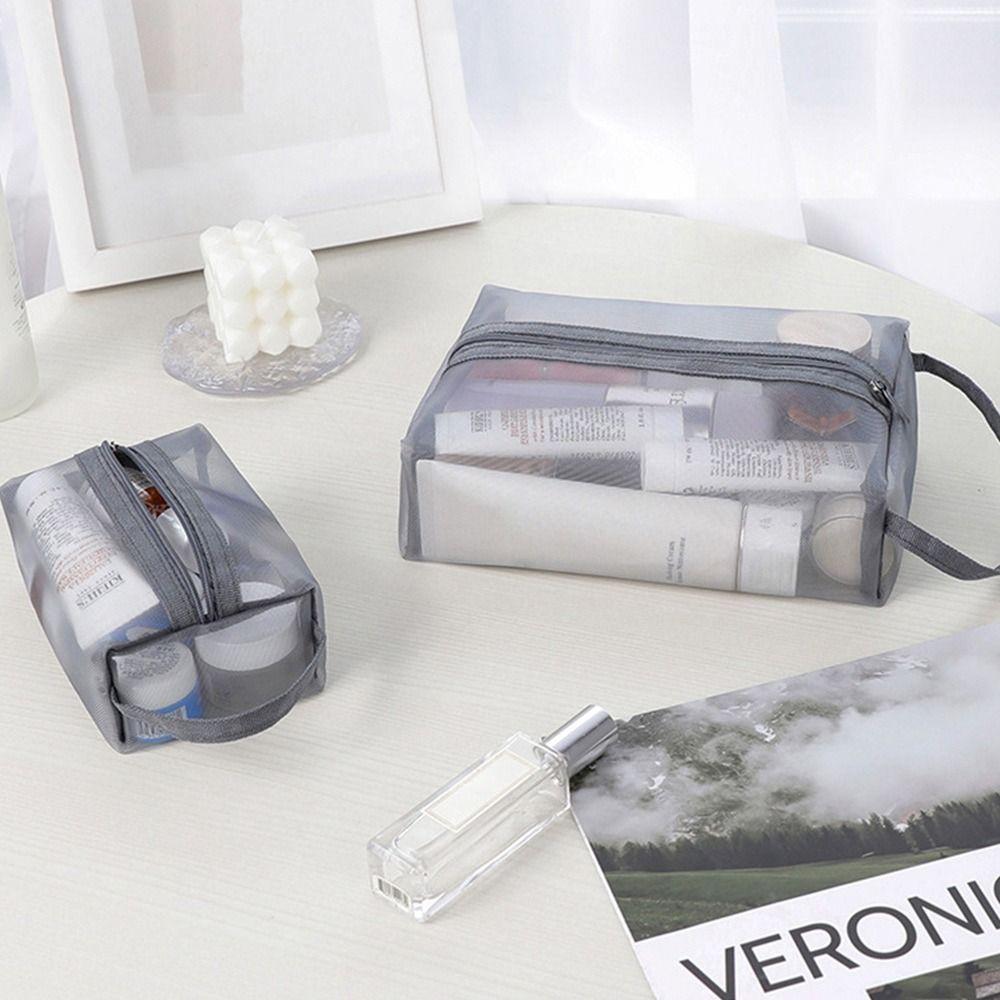 Zipper Cosmetic Bag Clear Toiletry Bags Duty Makeup Pouch  Travel