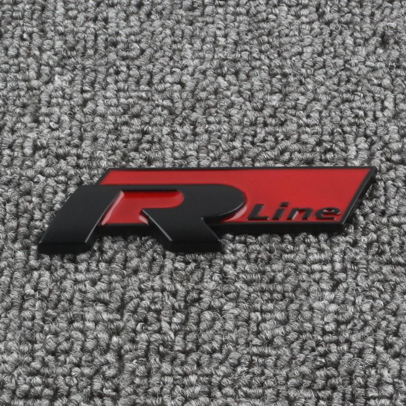Compatible R Line Logo Sticker for Volkswagen Golf, CC, Scirocco, Magotan, Sagitar, and Polo - Rear Emblem/Grille Badge