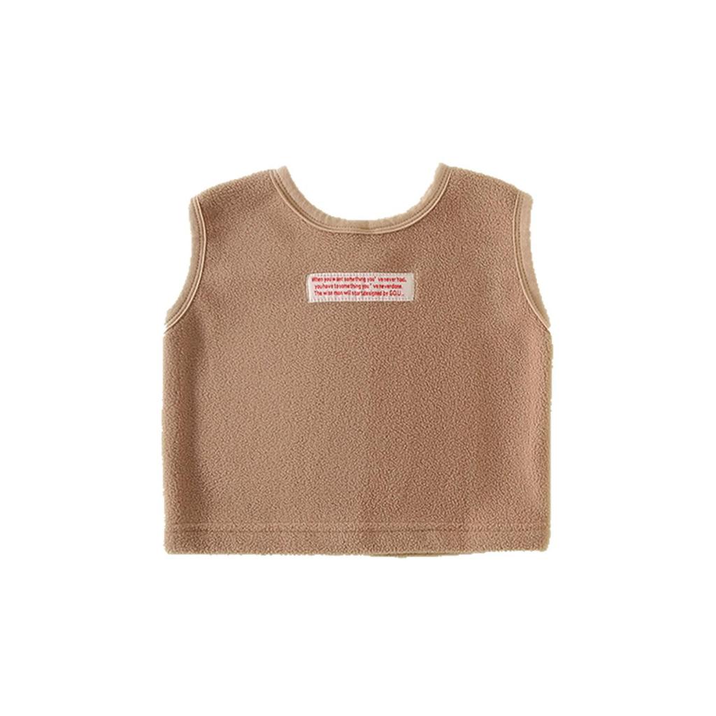 Jesień 2025 Kamizelka z miękkiego polaru koralowego dla dzieci - Styl koreański, przyjazna dla skóry i wszechstronna dla chłopców i dziewczynek