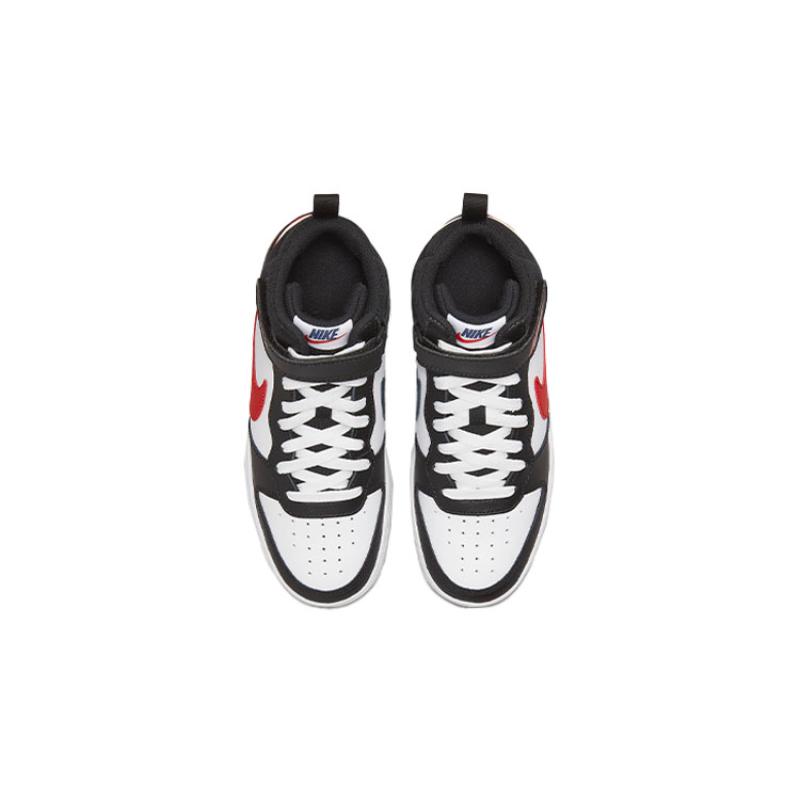 Nike Court Borough Mid 2 'White Black University Red' GS Sneakers DO5889-161
