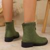 Fashion Fashion Suede Heeled Short Boots Designer Classical New Trends Shoes 2025 Winter Chelsea Snow Ankle Boots Party Cozy Zapatillas