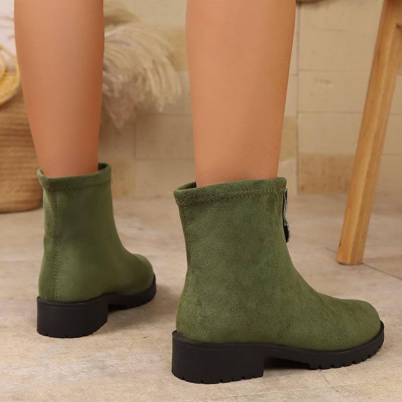 Fashion Fashion Suede Heeled Short Boots Designer Classical New Trends Shoes 2025 Winter Chelsea Snow Ankle Boots Party Cozy Zapatillas