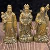 Antique Copper Fortune, Prosperity, Longevity, And Happiness Figurines Statue Ornaments God Of Wealth Home Worship Buddha
