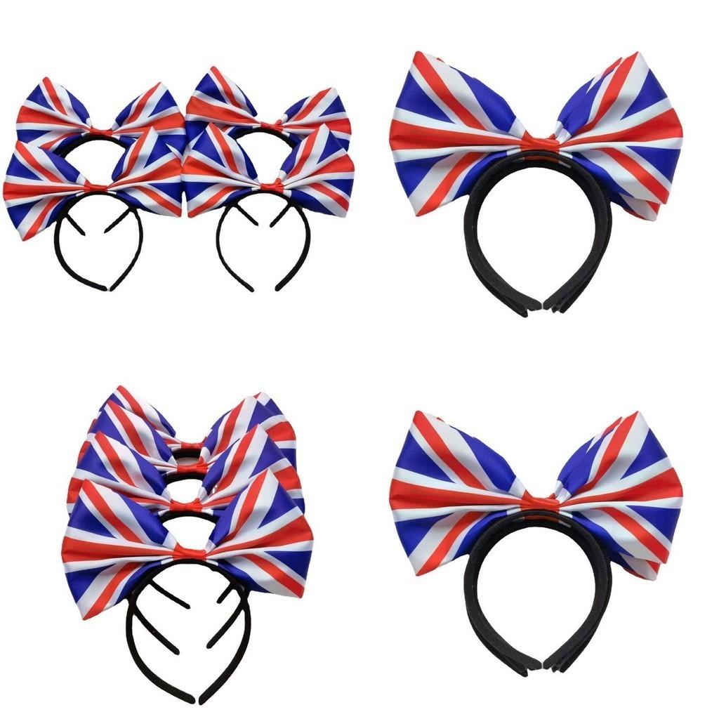 Stilvolles Union Jack Haarband Alice Stirnband Mit Großer Schleife Für Männer Und Frauen Platinjubiläum