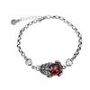 S925 Sterling Silver Pixiu Bracelet with Garnet: Women's Retro Ethnic Style Classic Couple's Gift
