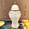 Ceramic Ginger Jar Vase Flower Bud Decor Gift Home Desktop Porcelain