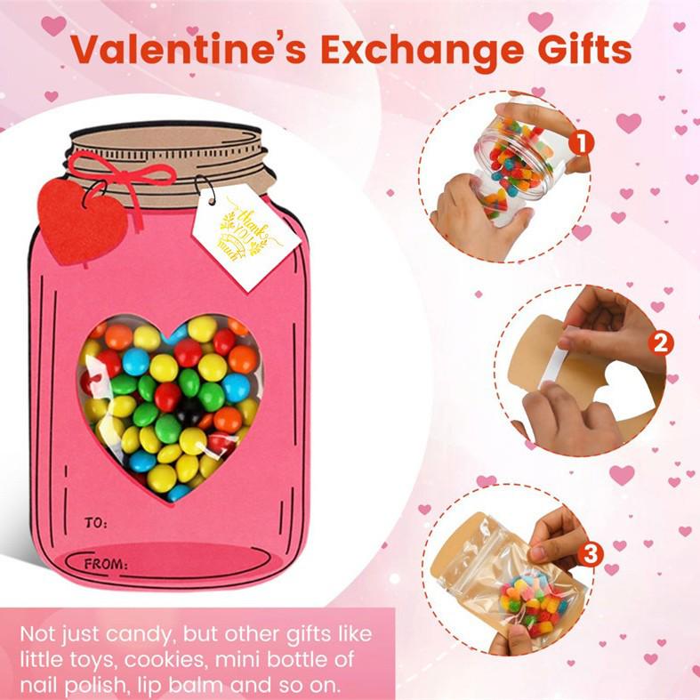 Mason Jar Message Bottle Greeting Card: Classroom & Party Gift for Students