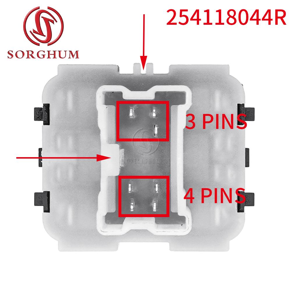 Sorghum 254118044R Double Power Window Control Switch Button For Renault Trafic Clio MK IV 2013-2017 254117873R Car Accessories