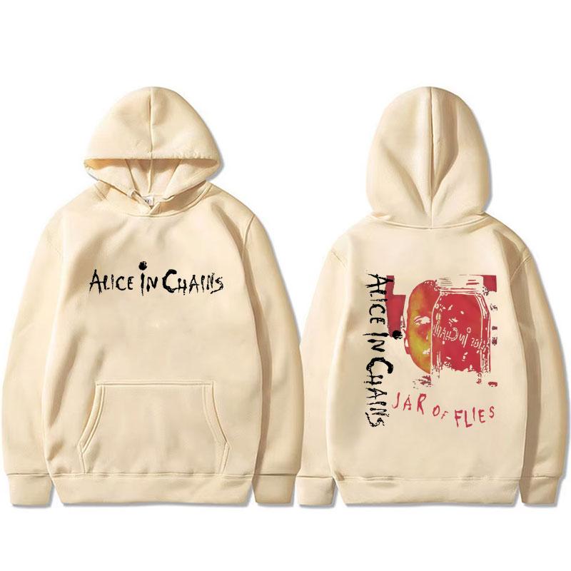 Rockband Alice in Chains Jar of Flies Album Hoodie Herren Damen Vintage Lässig Fleece Baumwolle Sweatshirt Männermode Streetwear