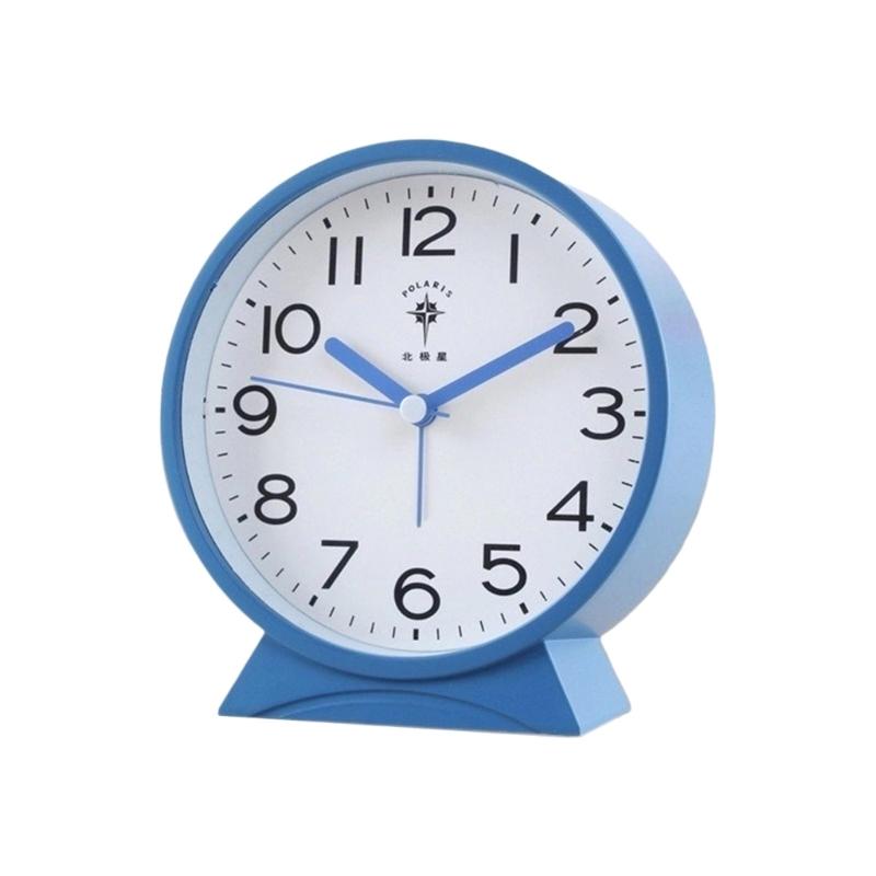 Quiet Movement Kids Alarm Clock with Arabic Numerals Modern Minimalists Battery Operated Table Clock for Student Gift