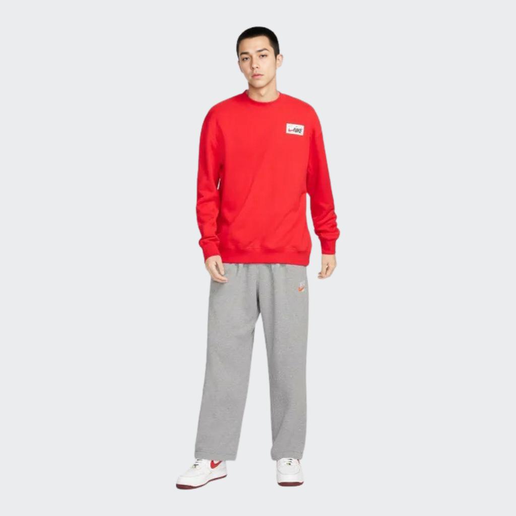 Nike Year Of The Rabbit CNY Collection Sportswear Pullover Sweatshirt With Solid Color Letter Logo Men Tops University-Red FD4059-657