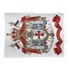 Knights Templar Flag With Coat Of Arms Medieval Warrior Cross Blanket Soft Flannel Throw Blanket Bedspread for Bed Living Room
