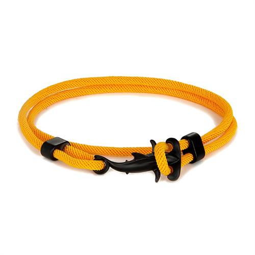 Small Fresh Black Small Hammerhead Shark Bracelet Milan Rope Multi-Turn Adjustable Hand Rope Worker