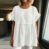 Women's Color Spring/Summer Color Round Neck Short Sleeved Women's Top T-shirt